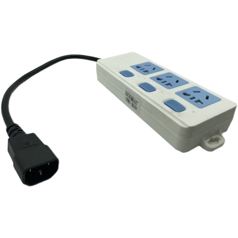 C14品字公d插头转国标排插带开关机房PDU转普通10A插座转换线2500