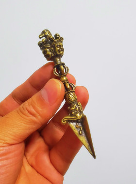 黄铜金刚杵铜器挂件摆件工艺品饰X品铜制挂饰