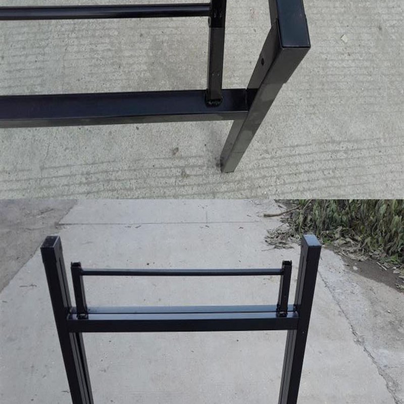 简易金属折叠桌架子可折叠桌腿支架圆桌加L厚家用台脚餐桌铁艺桌