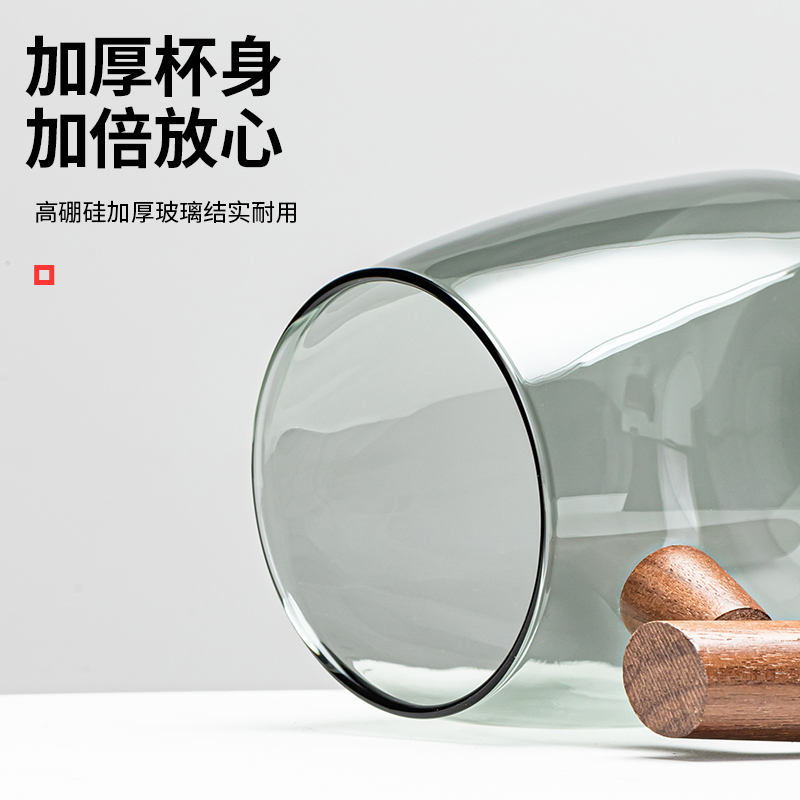 泡茶杯茶水分离办公室o茶道喝茶杯子水杯男士高档玻璃茶杯个人专