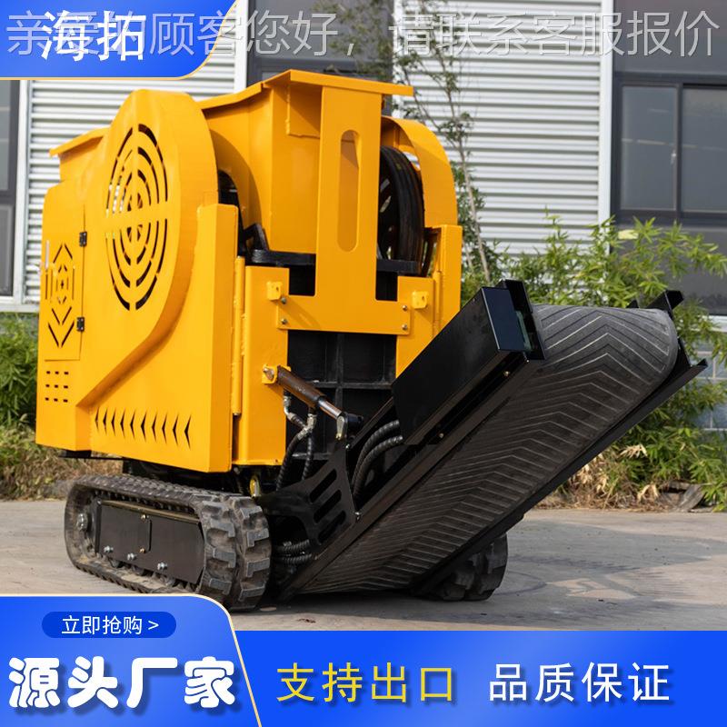 建筑工程废料小型履UNF带粉碎机 全可鄂移动式液式压工程碎石机
