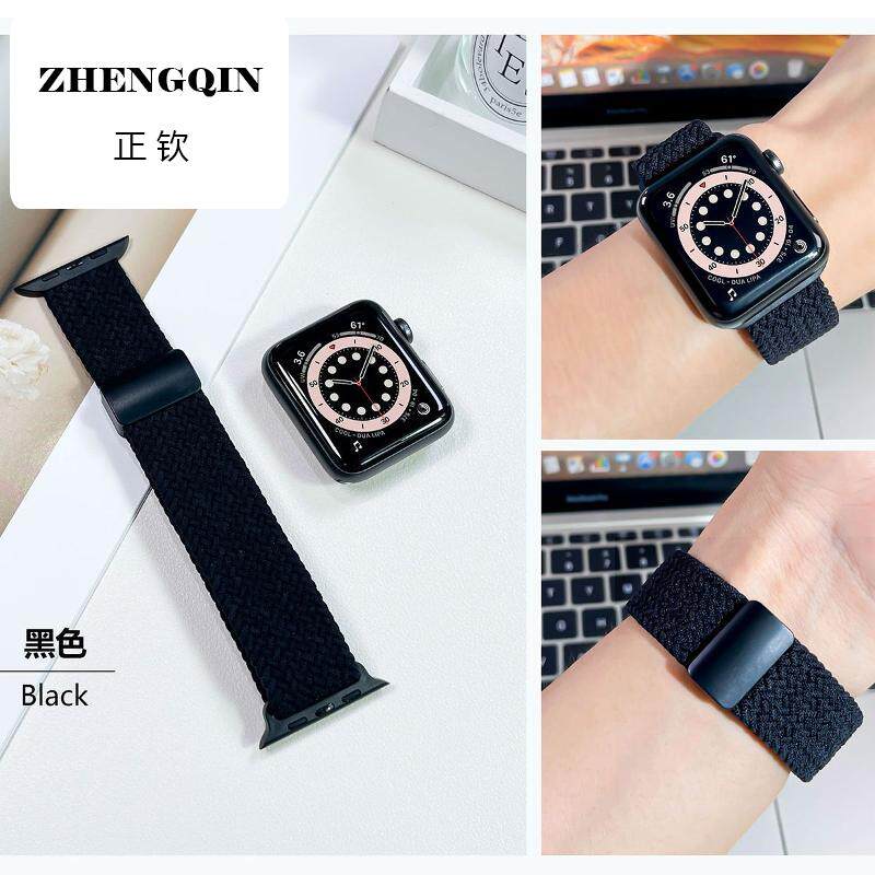 适用新款华强北手表表带S10尼龙S9编织S8腕带S7磁扣Ultra2可调节