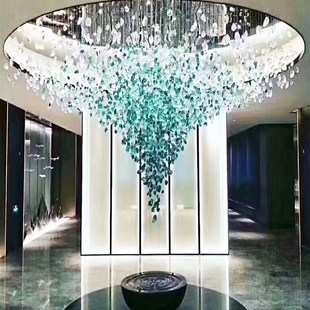 酒店大堂石吊灯销售部沙盘水晶灯艺术风格 饰灯 民宿餐饮包房装