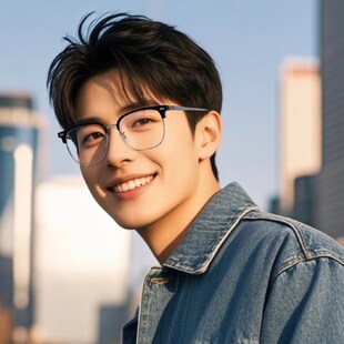 超轻纯钛近视眼镜男款可配有度数商务眉线半框眼睛框镜架斯文痞帅