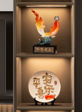 现代酒柜装饰品摆件轻奢高档客厅家居餐边柜电视柜工艺品2024新款