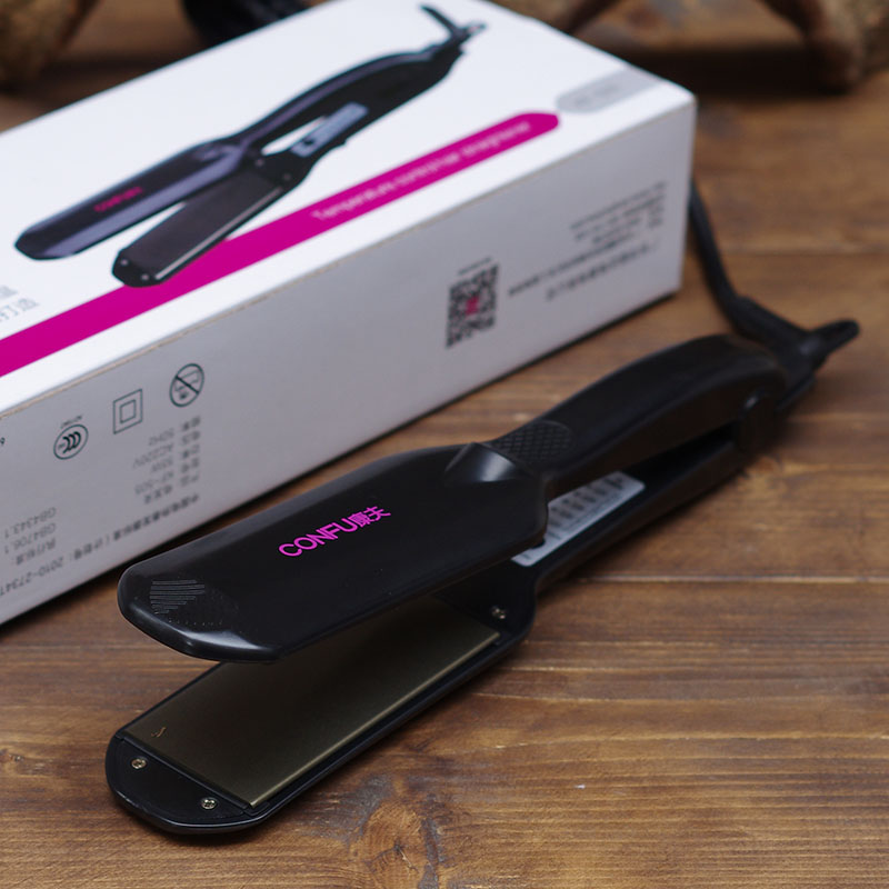 康夫直发夹板发廊家用理发店专用离子烫不伤发宽板大号电拉直发器