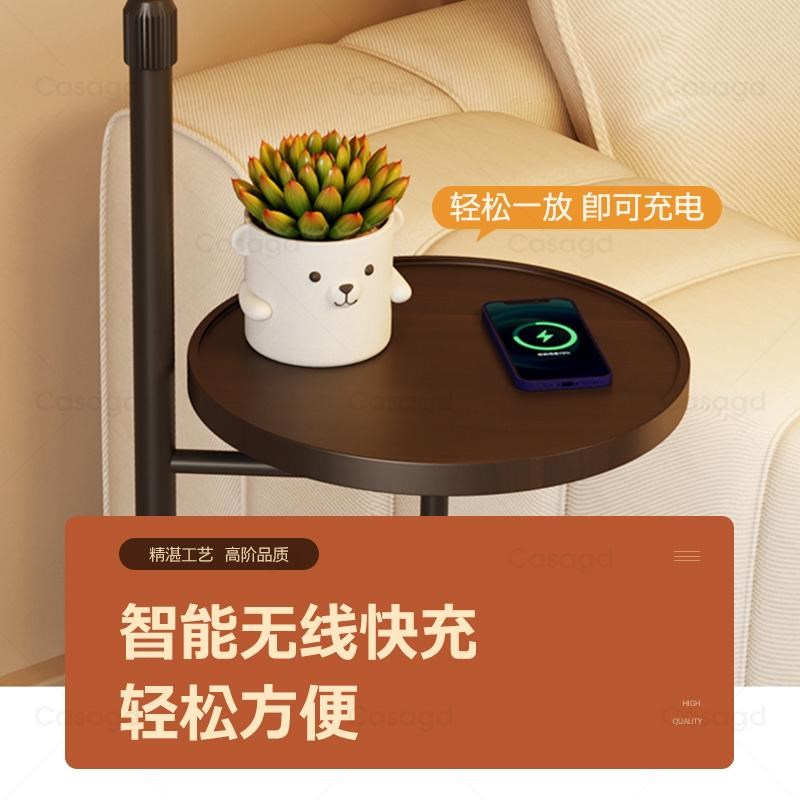 CASA中古落地灯2025年新款法式复古客厅沙发旁置物架一体卧室台灯