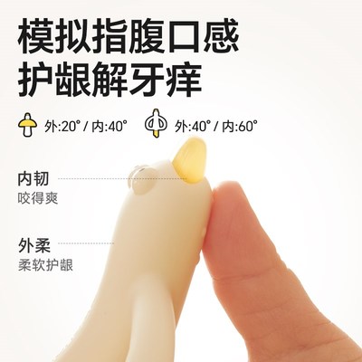 皇宠牙胶婴儿防吃手小月龄磨牙棒宝宝口欲出牙期2-6个月咬胶玩具