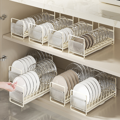 厨房碗碟架双层沥水家用放碗置物架台面多功能橱柜餐具盘子收纳架
