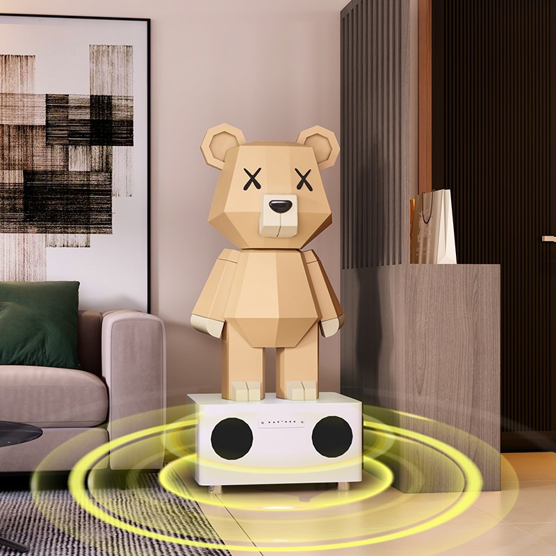 网红暴力熊大摆件客厅大型落地电视机柜旁家居装饰品乔迁礼物轻奢