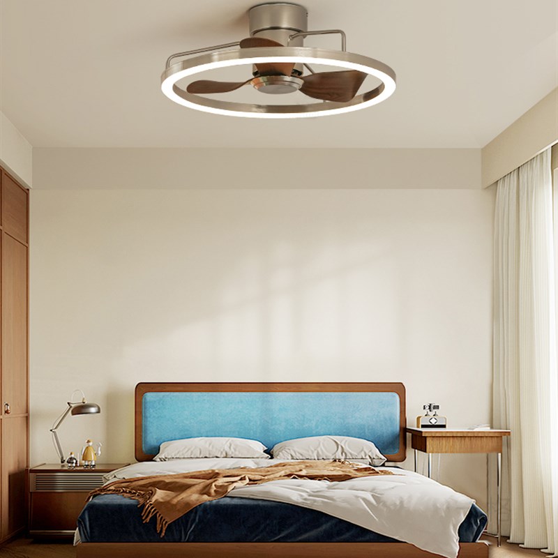 中古卧室风d扇灯包豪斯覆古餐厅灯风扇一体2025新型吸顶式电风扇