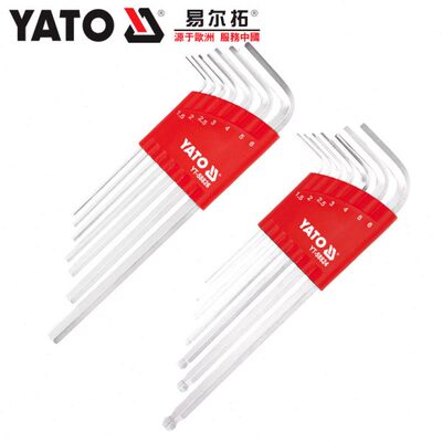 YATO易尔拓7件 高档加长内六角扳手组套内六方六角YT-58824 58826