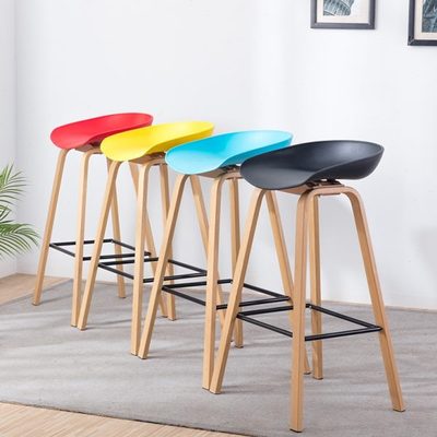 酒吧椅北欧高脚椅实木现代简约家用吧台椅吧凳前台椅子高凳创意子
