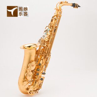 西洋管弦乐器麻金军乐队中音萨克斯降E调黄铜雕花成人演奏FAS 866