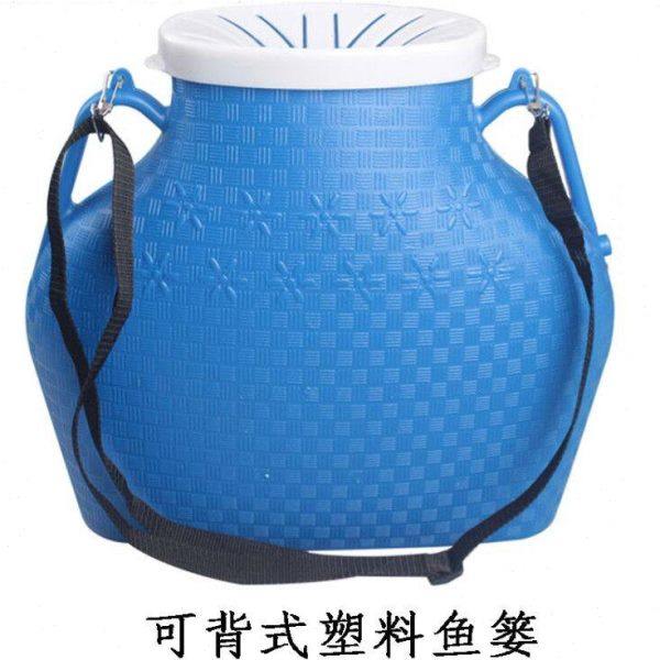 加厚塑料鱼篓鱼护仿竹编活鱼泥鳅黄鳝大闸蟹桶网篓背带带手提背篓,户外/登山/野营/旅行用品,装鱼桶,淘宝优惠券,粉丝福利购,淘宝优惠卷