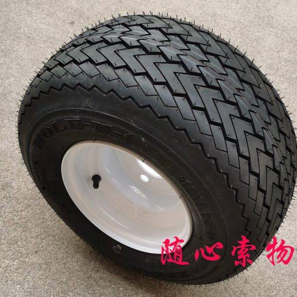 高尔夫球车轮胎加轮毂18*8.50-8电动巡逻高耐磨草坪胎加厚公路胎