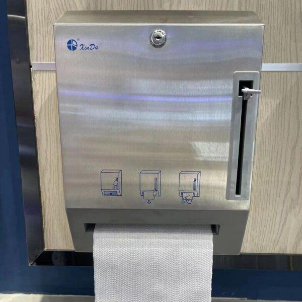信达CZQ20K不锈钢壁挂式自动感应出纸器卷纸盒大卷纸巾送纸机