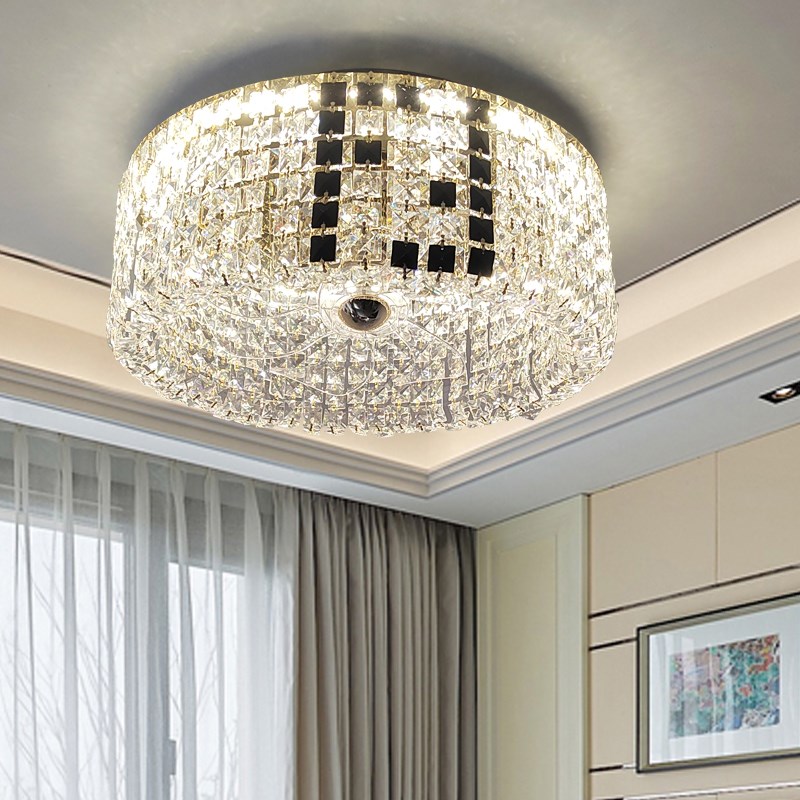 芬迪水晶吸顶灯轻奢主卧室餐厅高端设计师字母新款W风扇灯包安装