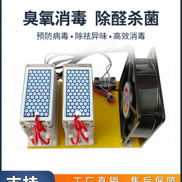 220V20g 臭氧发生器家用款小型风扇款车载配件空气净化除甲醛异味