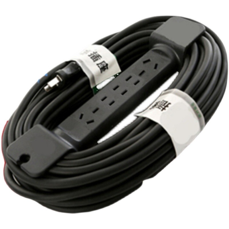 户外电动车充电电源线延长线插座插排插线板地拖5 10 20米绕线盘