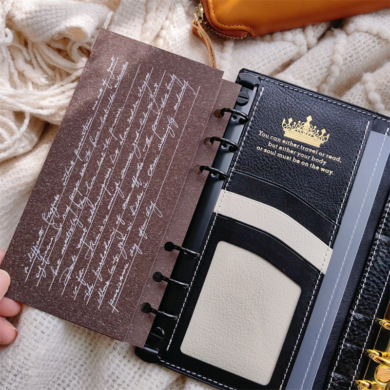 黑环活页插板A5A6A7M5A8A5SLIM奇葩插板pvc插板活页双环工具配件