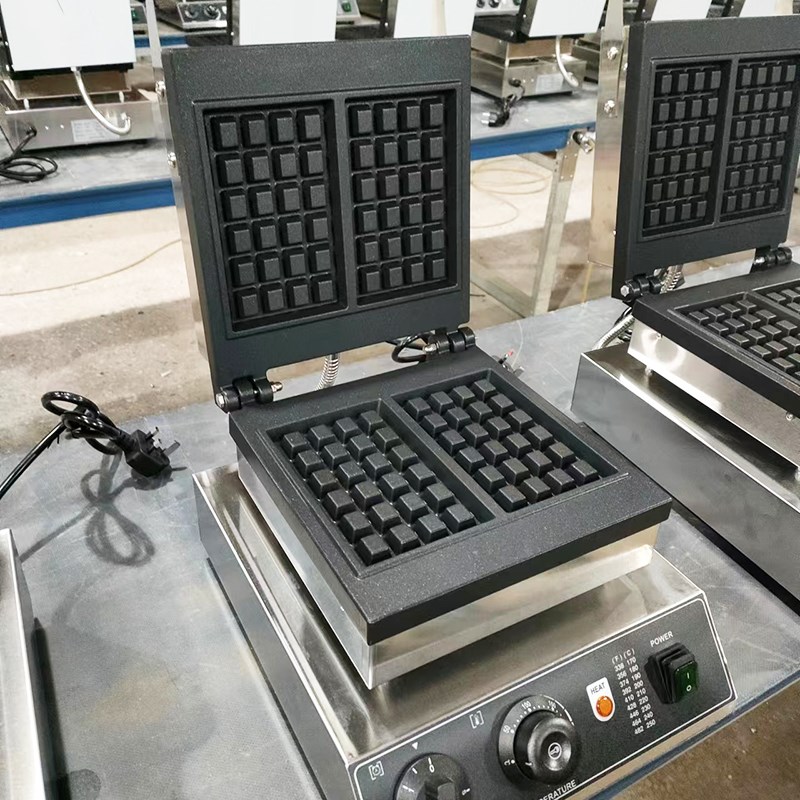 商用电热两片华夫饼机格子松饼烤炉2210加厚不T锈钢窝夫華芙方形