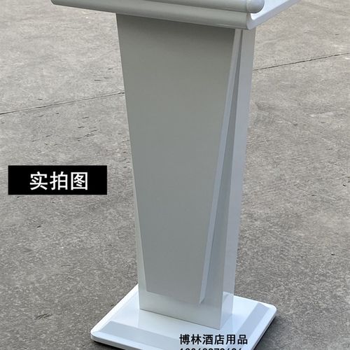 店面门口导购台演讲台o引导迎宾台接待台咨客餐厅领位简约白色小