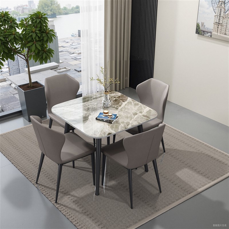 商务接待桌简约哑l光加厚饭桌桌子快餐方桌桌面面板正方形小户型