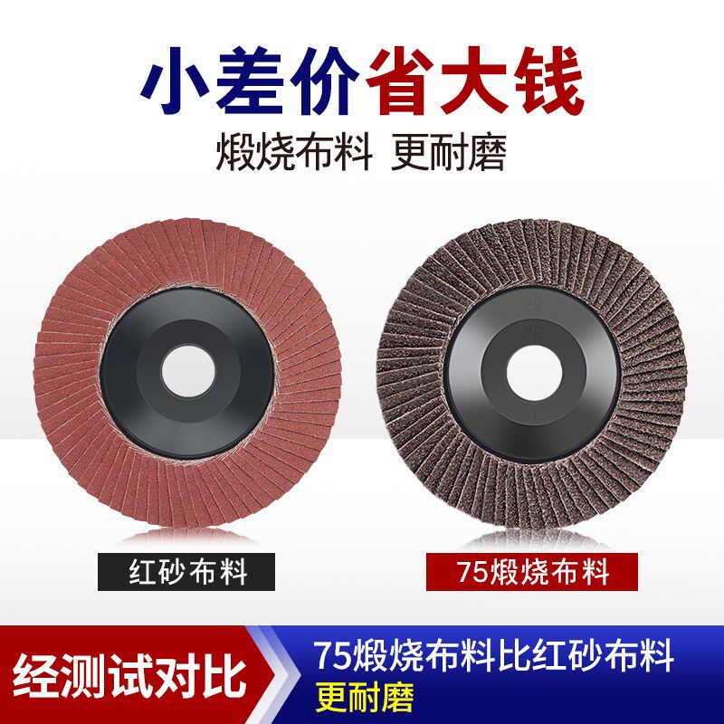 125*22百叶轮打磨片百叶片加厚型角磨机抛光片不锈W钢抛光轮磨光
