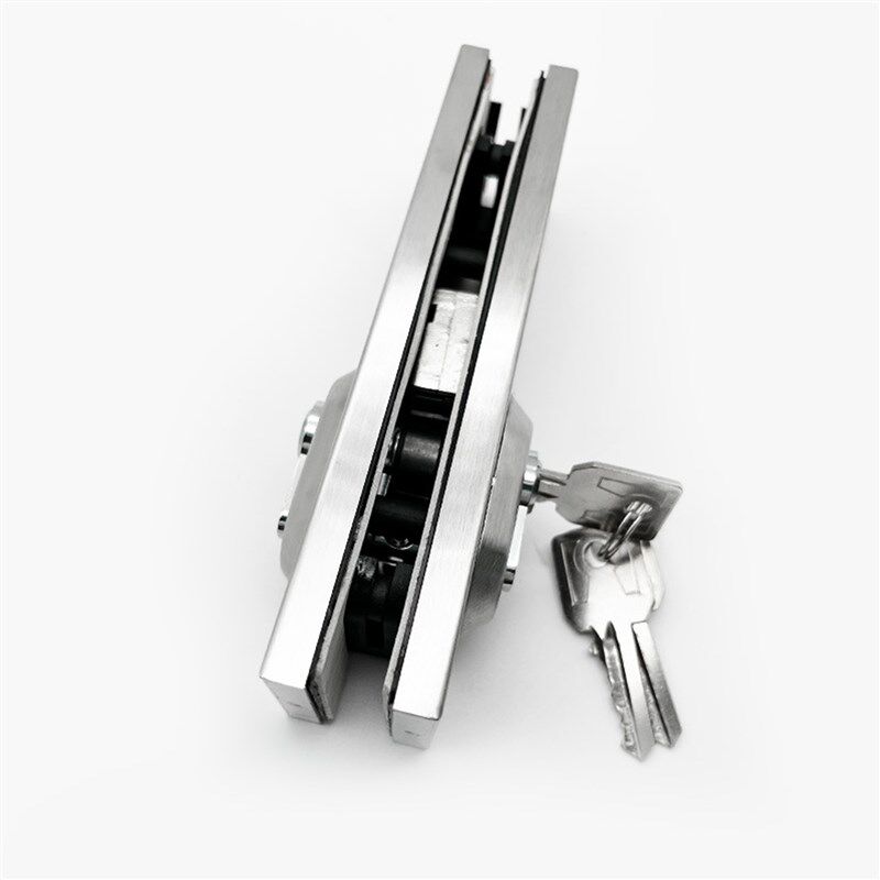 不锈钢无框玻璃门j地锁商铺办公室地弹簧门下夹通用型地插销防盗