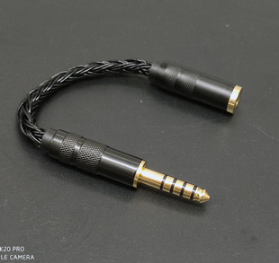 插头转换线材 4.4转换线平衡转换头 16股单晶铜升级线 纯银十六股