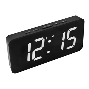 自动校正日本电波钟LED电子钟表静音时钟智能夜光闹钟静音数字钟
