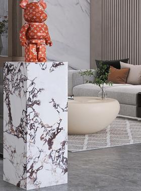 客厅装饰摆件大理石底座雕塑展示台定制花架玄关酒店摆台展厅基座