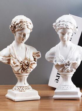 少女头像客厅咖啡厅摆饰品欧式创意维纳斯小号装饰艺术拍照摆件