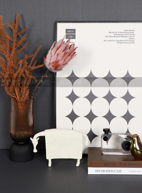 斯宇高级感样板房间客厅玄关书房书桌软装挂画家饰装饰摆件工艺品