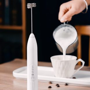 奶泡打蛋器家用 Bincoo打奶器咖啡奶泡机电动小型手持奶泡机双头款