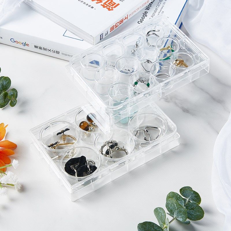 首饰收纳盒细胞培养板简约网红ins风耳饰项链饰品盒戒指美甲钻饰