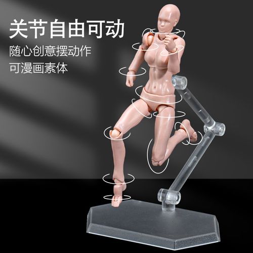 全身关节可动素体男女动漫人漫画人体模型手办美术绘画人偶摆件肤
