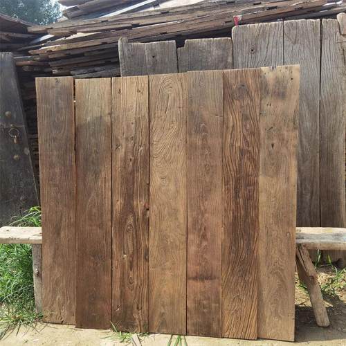 老榆木风化木老门板旧木实木复古吧台桌面墙板地板侘寂风民宿定制