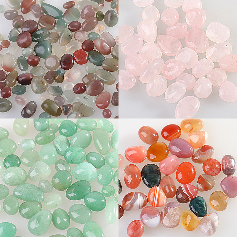 天然雨花石鹅卵石鱼缸装饰造景奇彩色石头花盆小乌龟铺面石多肉土