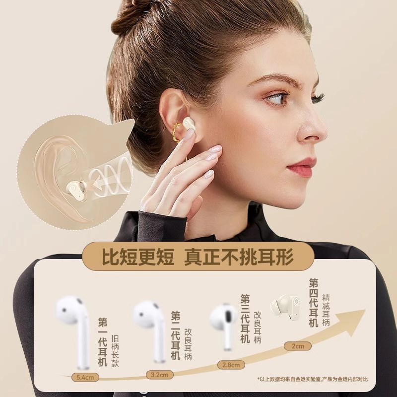 蓝牙耳机入耳式2025新款真无线降噪高端高音质迷你游戏超长续航