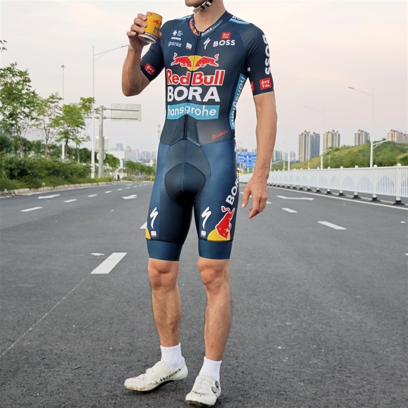 环法博拉BORA红牛车队版骑行服定制 Pro竞技款公路车连体短袖套装