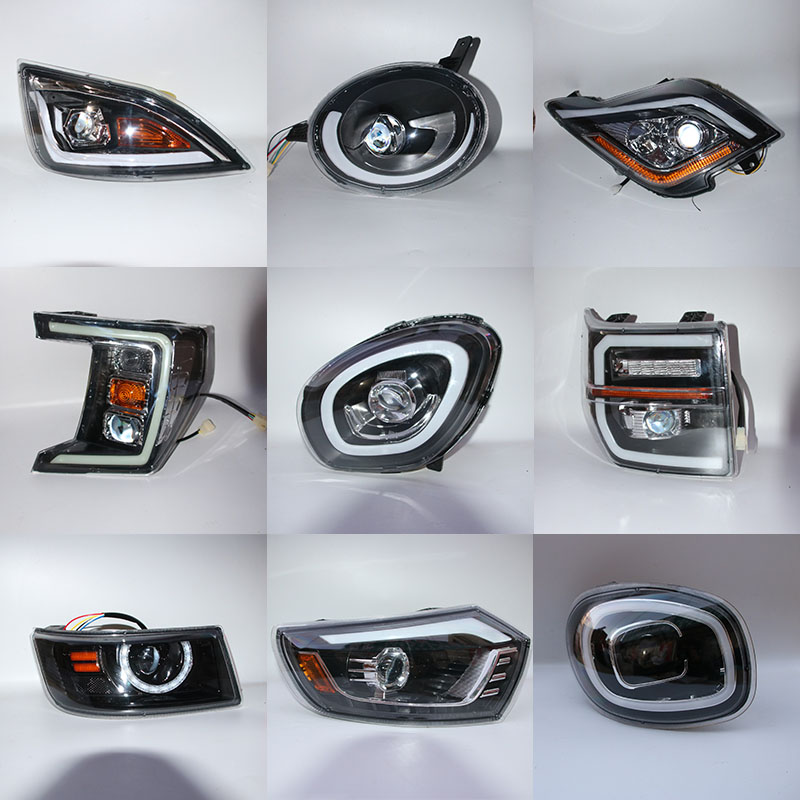 电动四轮车LED前大灯征途龙启盛昊奇迹老年代步车电轿前转向大灯