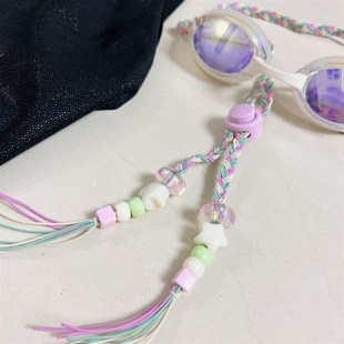 手工编织泳镜绳泳镜带游泳镜面绳编制带 可调节可订制 不含眼镜