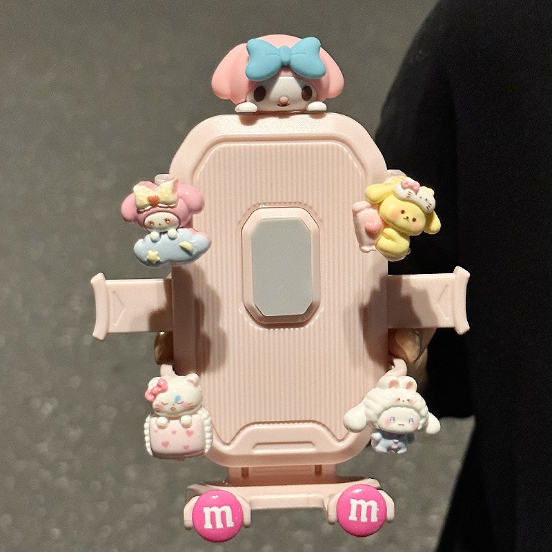 玉桂狗电动车手机支架可爱山地自行车手机架防抖外卖导航架