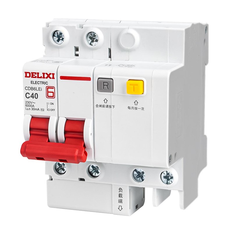 德力西空气开关带漏电保护器充电桩6LEi断路器220v空开2p漏保