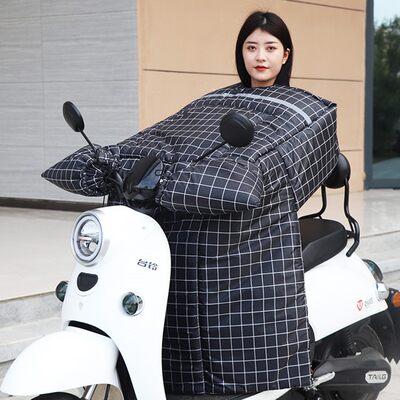 电动挡风被冬季加绒加厚电车电瓶防寒双面防水秋冬季挡风罩