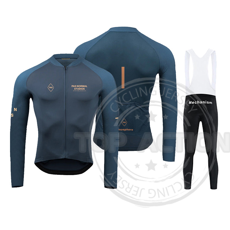 2023PAS新款秋季长袖自行车男骑行服公路赛车服装单车衣服套装