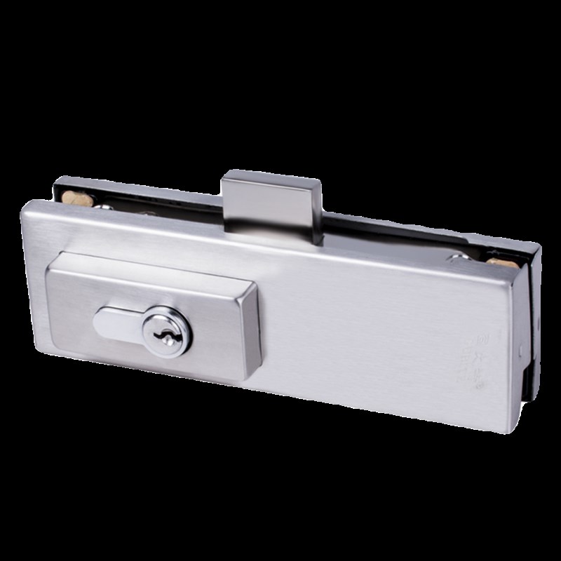 玻璃门地锁商铺大门无框门办公室门夹钢化门地插销锁地弹簧门锁夹