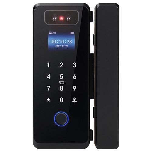 办公室玻璃门指纹锁 商场人脸识别指纹密码涂鸦远程解锁智能锁